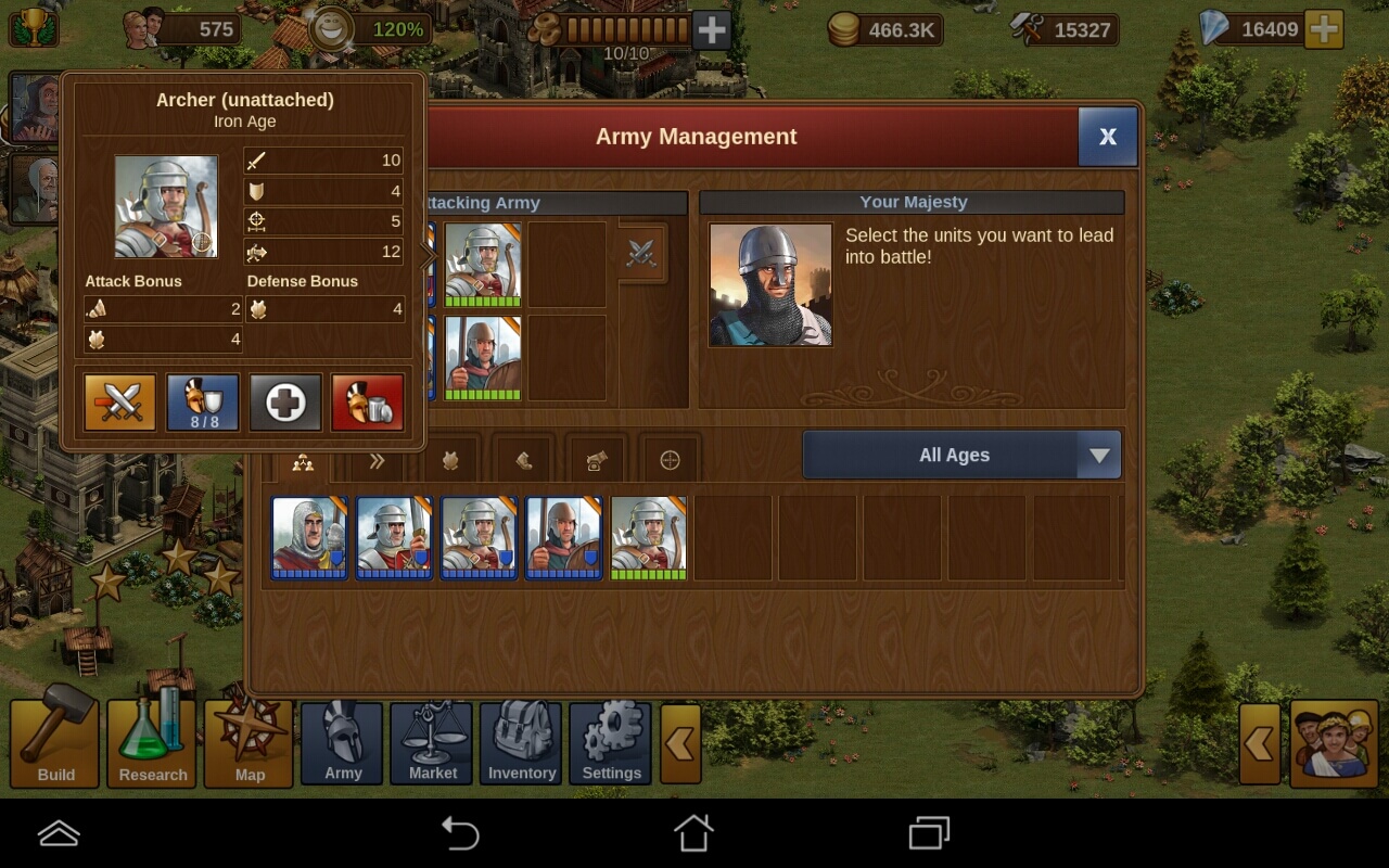 forge of empires app best army